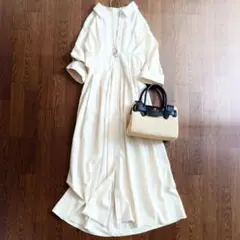 美品✨スタイルミキサー STYLEMIXER リネン混タックシャツワンピース