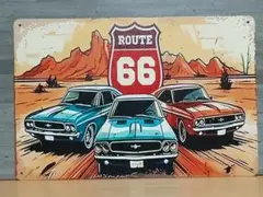 ROUTE66 レトロ風 ブリキ看板 OK2032