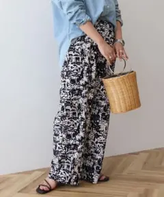 アメリカンホリック　アソートギャザー柄パンツ　パンツ　柄パンツ　M 美品