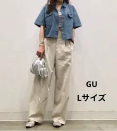 GU ライトデニム Lサイズ 半袖シャツ