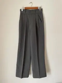 【8/3日close】 folksy. ハイウエスト ストレート スラックス M