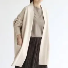 【IENA】ウールカシミヤガウンカーディガン フリーサイズ