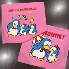 ★値下げ★ クッションカバー　2枚 ペンギン　昭和レトロ
