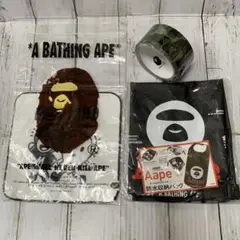 新品　Aape ミニタオル　防水収納バック　迷彩柄テープ　グッズ3た点