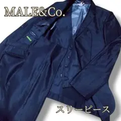 MALE&Co. タカキュー スーツ スリーピース ブラック Y7