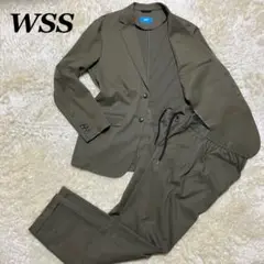 洗濯可能✨WWS　カジュアルスーツ　セットアップ　ストレッチ　カーキ　Biz　L