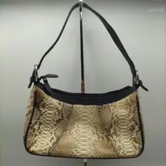 ダイヤモンドパイソン ハンドバッグ ホワイト ヘビ革 蛇革