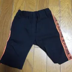 黒 オレンジストライプ ハーフパンツ 90