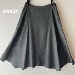 Per Spook size38 フレアースカート　グレー綺麗めお出掛け