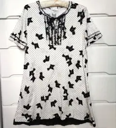 インゲボルグ　チュニック　白黒