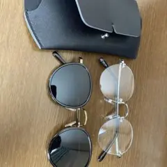 サングラスとUVカットメガネセット(度なし)