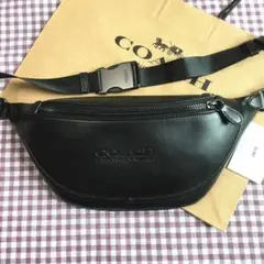 ＜COACH＞コーチバッグ ベルトバッグ C2291 ブラックメンズボディバッグ