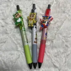 クレヨンしんちゃんマスコット付きボールペン　3本セット