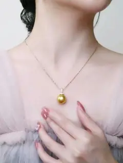 美品 大粒 14mm アコヤ 真珠 ,パール ネックレス 45cm 箱つきot
