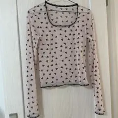 リボン シーアートップス ピンク