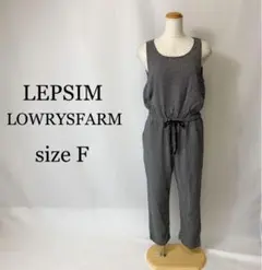 LEPSIM サロペット オールインワン ノースリーブ チェック 柄 フリー