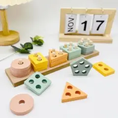☆新品未使用☆ 木製レインボー スタッキング