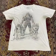 00s USA製 ザ マウンテン 狼 アニマル 戦士 アート Tシャツ