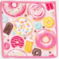 新品未使用 フェイラー ハンカチ 25×25 ピンク＆スウィート ドーナツ