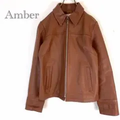 アンバー アウター 革 牛革 ブルゾン レザー ジャケット 春