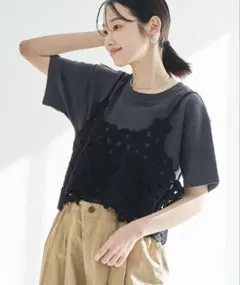 【美品】今期coenクロシェキャミセット