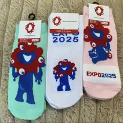 EXPO 2025 ミャクミャク　くつ下　23cm〜25cm 3足セット