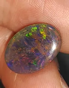 #A12 ブラックオパール 14×10mm 4ct