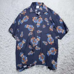 【希少】Karl Helmut カールヘルム 熊 総柄 レーヨンシャツ サイズL