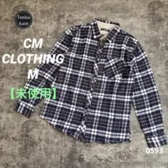 【未使用】タグ付き CM CLOTHING メンズライトネル長袖シャツ大きめM