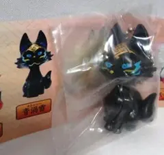 つぼみ狐 青渦雷 マスコット キーチェーン キーホルダー 黒狐