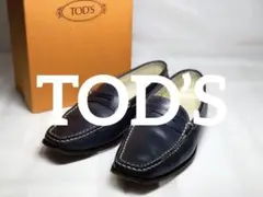 【美品】トッズ TOD’S ドライビングシューズ ローファー 22cm ネイビー