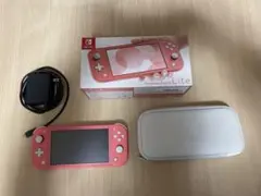 スイッチライトピンク ケース付き