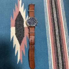 Timex クロノグラフ レザー腕時計