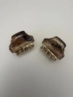 acca ヘアクリップ ミニ　ブラウン