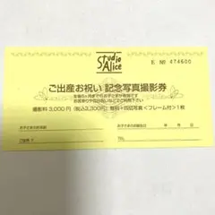スタジオアリス 撮影料無料 割引券
