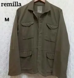 remilla レミーラ ミリタリージャケット 長袖シャツ カーキ M 古着