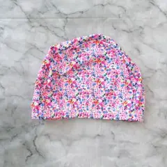 水泳帽 ピンク花柄