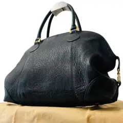 【極美品】ハンドバッグ トートバッグ 肩掛け 無地 黒 オールレザー