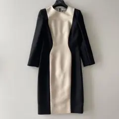 超美品 クリスチャンディオール バイカラー ワンピース 34サイズ