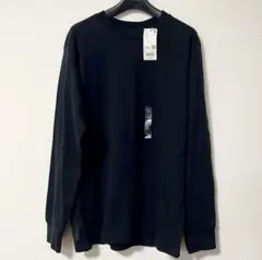 新品 UNIQLO ソフトタッチソフトタッチ クールネック Tシャツ L 黒
