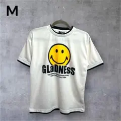 HOME BOY ホームボーイ スマイリーフェイス Tシャツ M ホワイト 夏