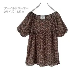【ArnoldPalmer】アーノルドパーマー チュニック花柄　ブラウン　S相当