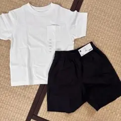 新品　黒 半ズボン 半袖Tシャツ 130cm