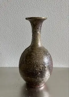 伊賀焼　岸野寛　寛白窯　伊賀焼〆掛花入　花入　花瓶 伊賀焼【販売】花入