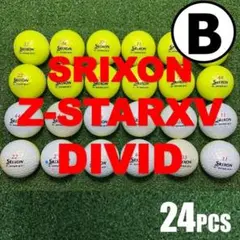 【B62】 SRIXON Z-STARXV DIVID 黄 ロストボール 24球
