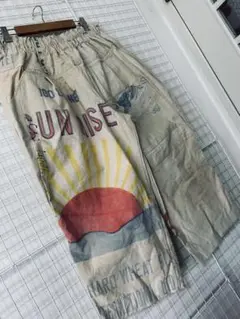 ✳︎1045 粉袋リメイク　パンツ 2023AW]裏起毛HAKIYASEパンツ