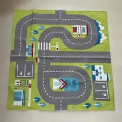 美品　トミカ　プレイマット　キッズラグ　道路　車遊び