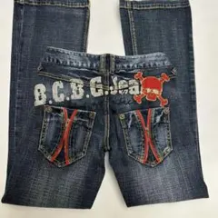 B.C.B.G.Jeans 骸骨刺繍 ブーツカット フレアデニム 61 希少