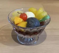 【匿名配送】甘味 あんみつ 食品サンプル／昭和レトロ おままごと 置物