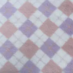 スクエアクロス柄　ピンク　ファー生地　ぬいぐるみ　ぬい服　にじさんじ